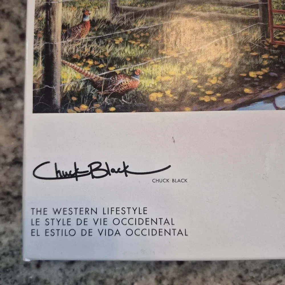 Buffalo Games Chuck Black The Western Lifestyle 1000 pc Jigsaw Puzzle USED